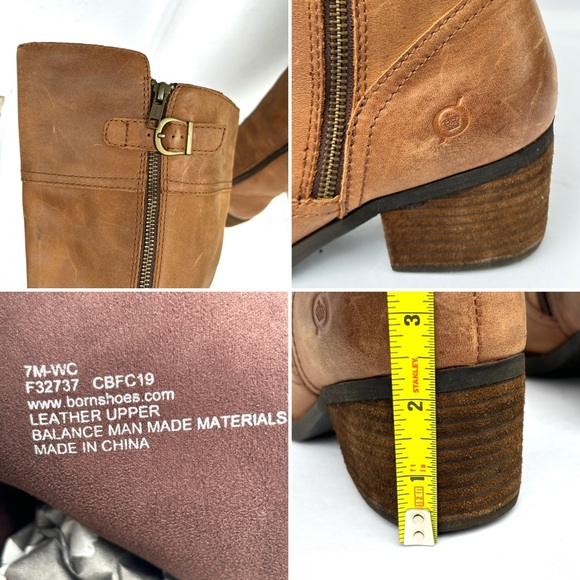 NWOT BORN Sz 7M CBFC19 Style Knee High Leather Brown Boots - Picture 9 of 16